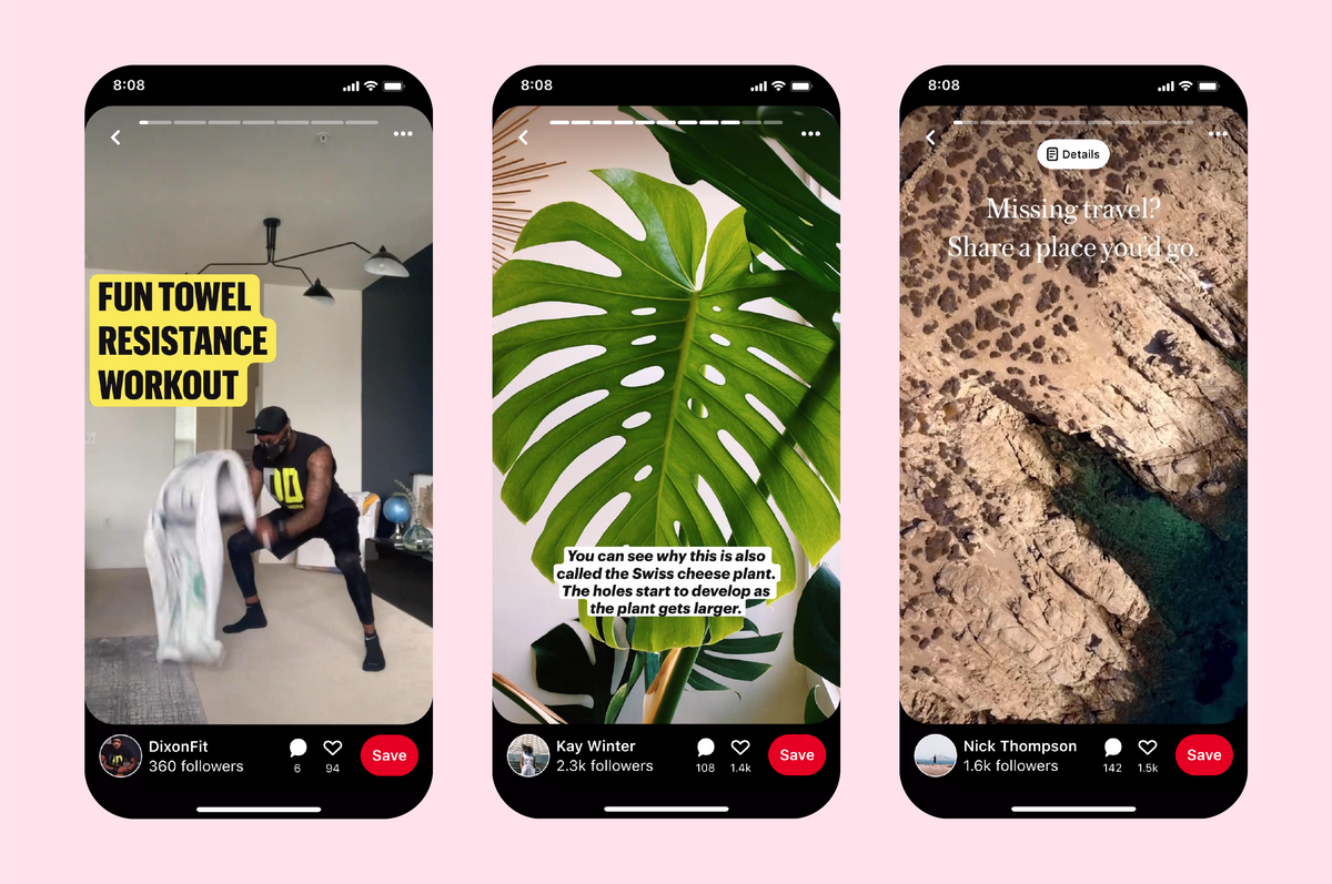 Pinterest Adds Story Pins Format to its App